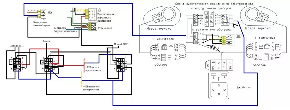 Подключение электрозеркал калина 1 схема Электрозеркала - Lada 21043, 1,5 л, 2002 года электроника DRIVE2