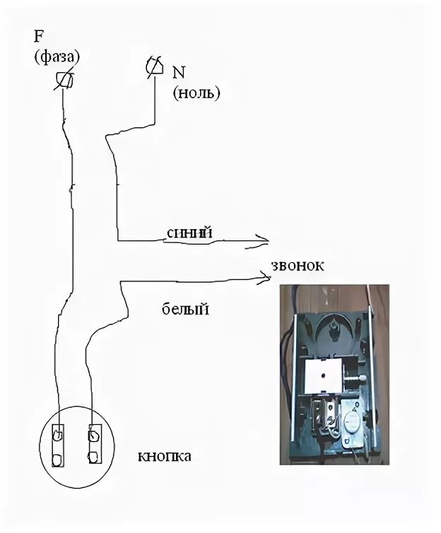 Подключение электрозвонка в квартире схема Ответы Mail.ru: Как установить проводной звонок?