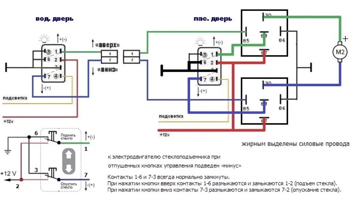 Подключение эсп ваз 2109 Фотография "По этой схеме подключал дублирующую кнопку"