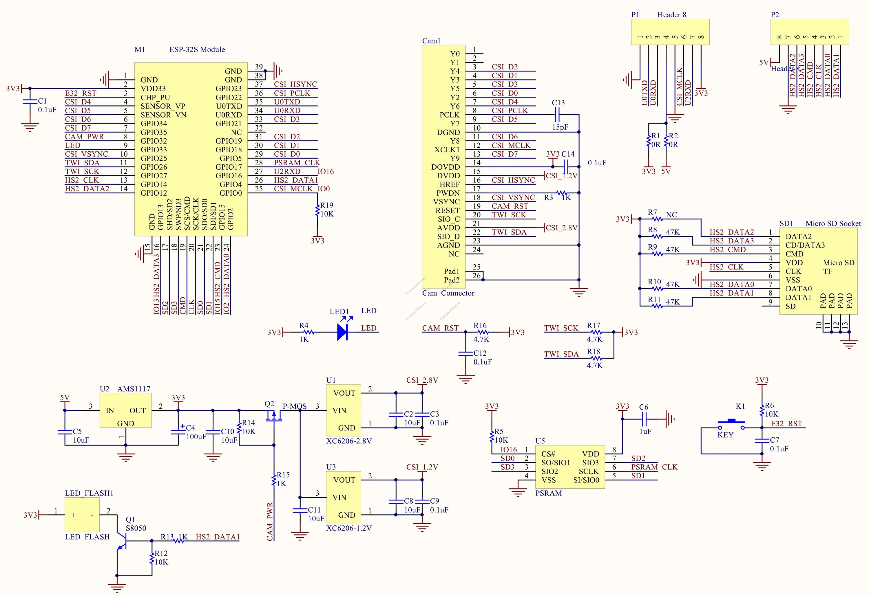 Подключение esp32 cam без коннектора Модуль камеры Espressif ESP32-CAM WiFi OV2640 UXGA