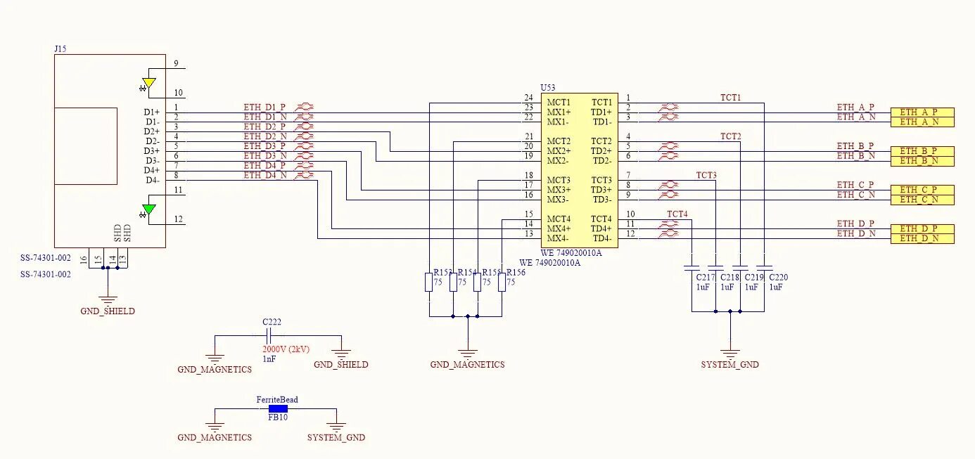 Подключение ethernet к телефону layout - Ground planes disposition in Ethernet connection - Electrical Engineeri