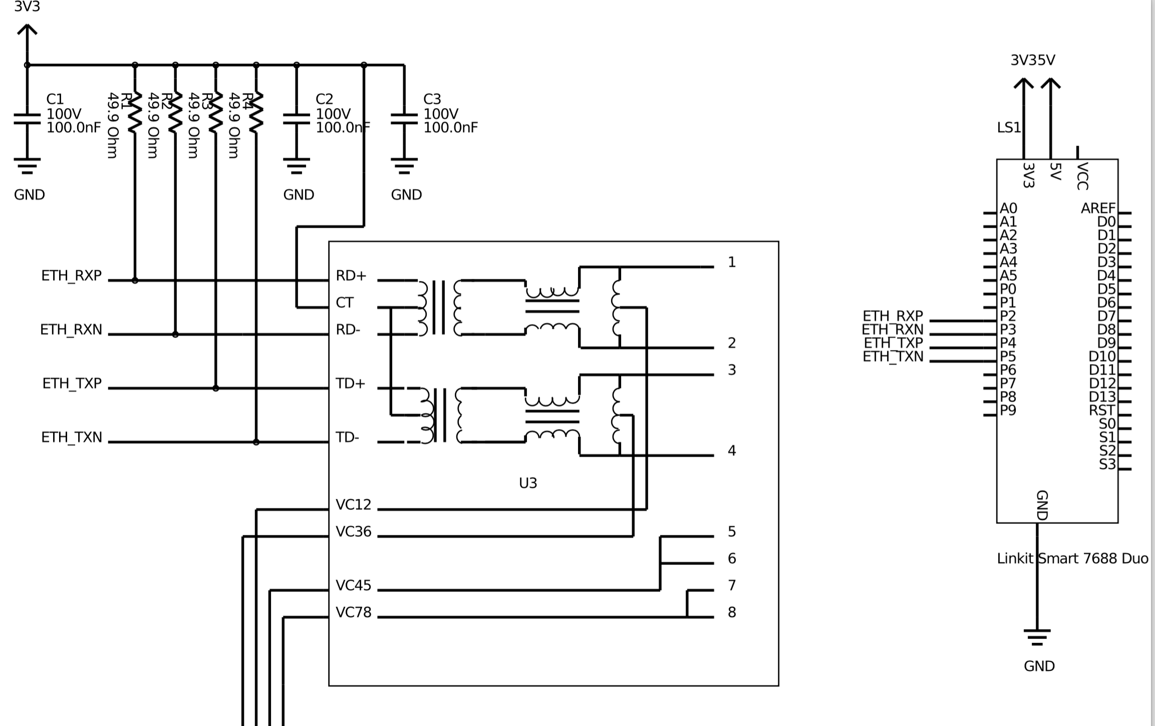 Подключение ethernet к телефону Ethernet Trace Layout with PoE & Integrated Magnetics - Electrical Engineering S