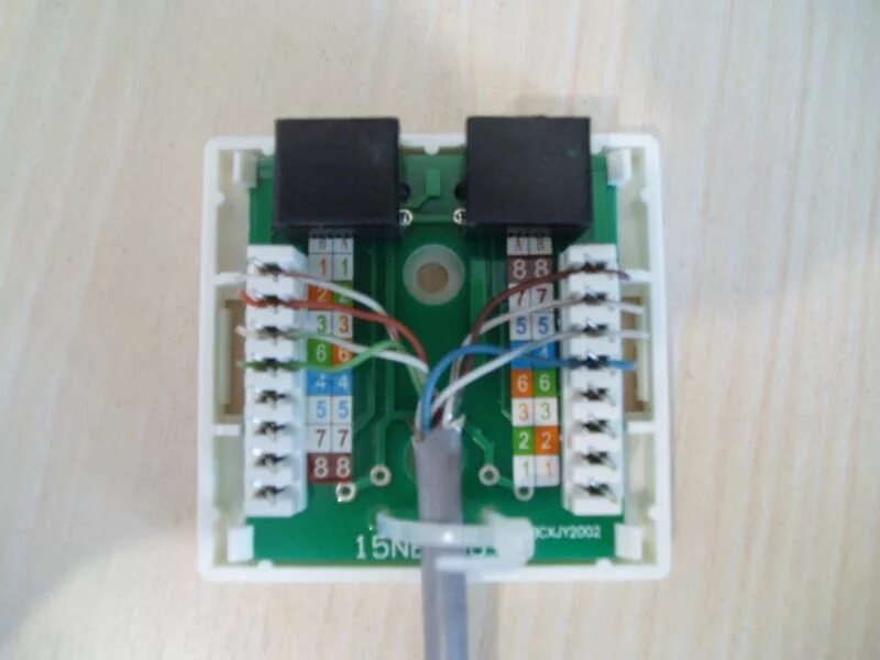 Подключение ethernet розетки Ответы Mail.ru: Подключение к двойной розетке RJ-45.