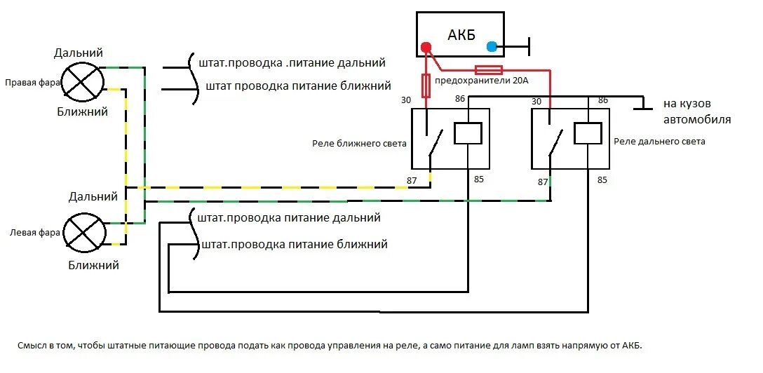 Подключение фар Улучшение света фар - Daewoo Lanos, 1,5 л, 2008 года электроника DRIVE2