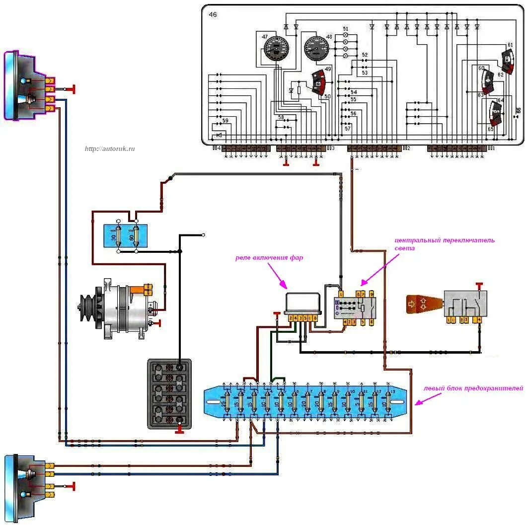 Подключение фар газ 53 Фара ГАЗ-3110