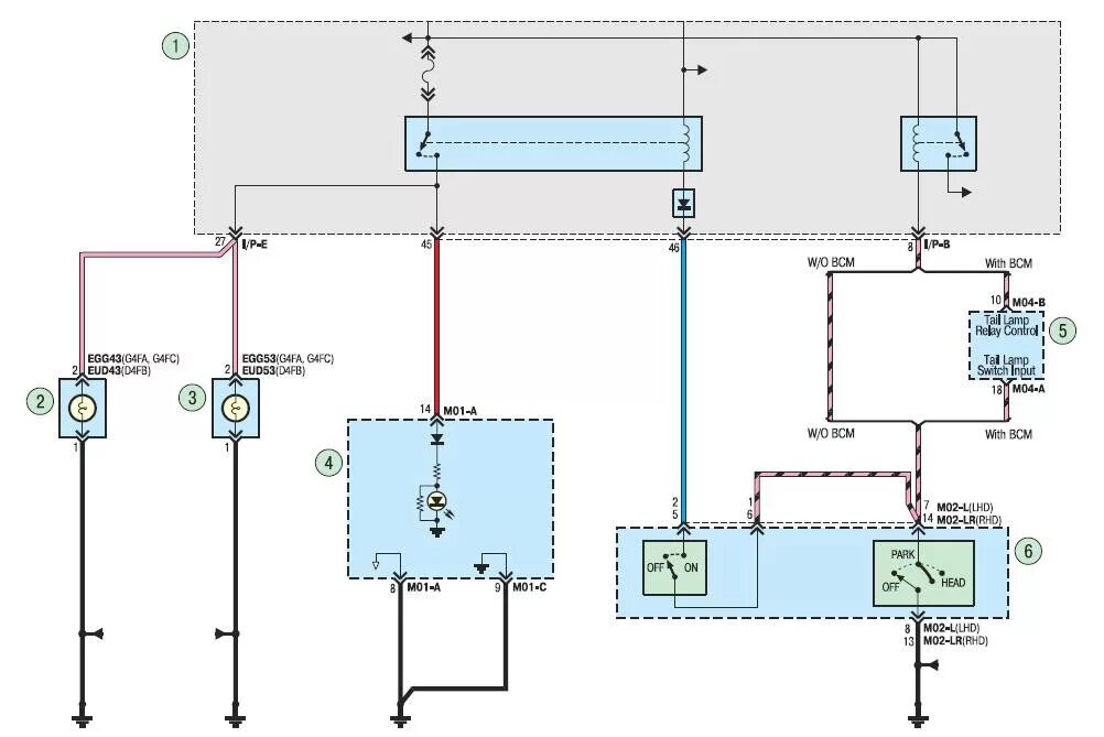 Подключение фар хендай солярис Hyundai Solaris Wiring Diagrams