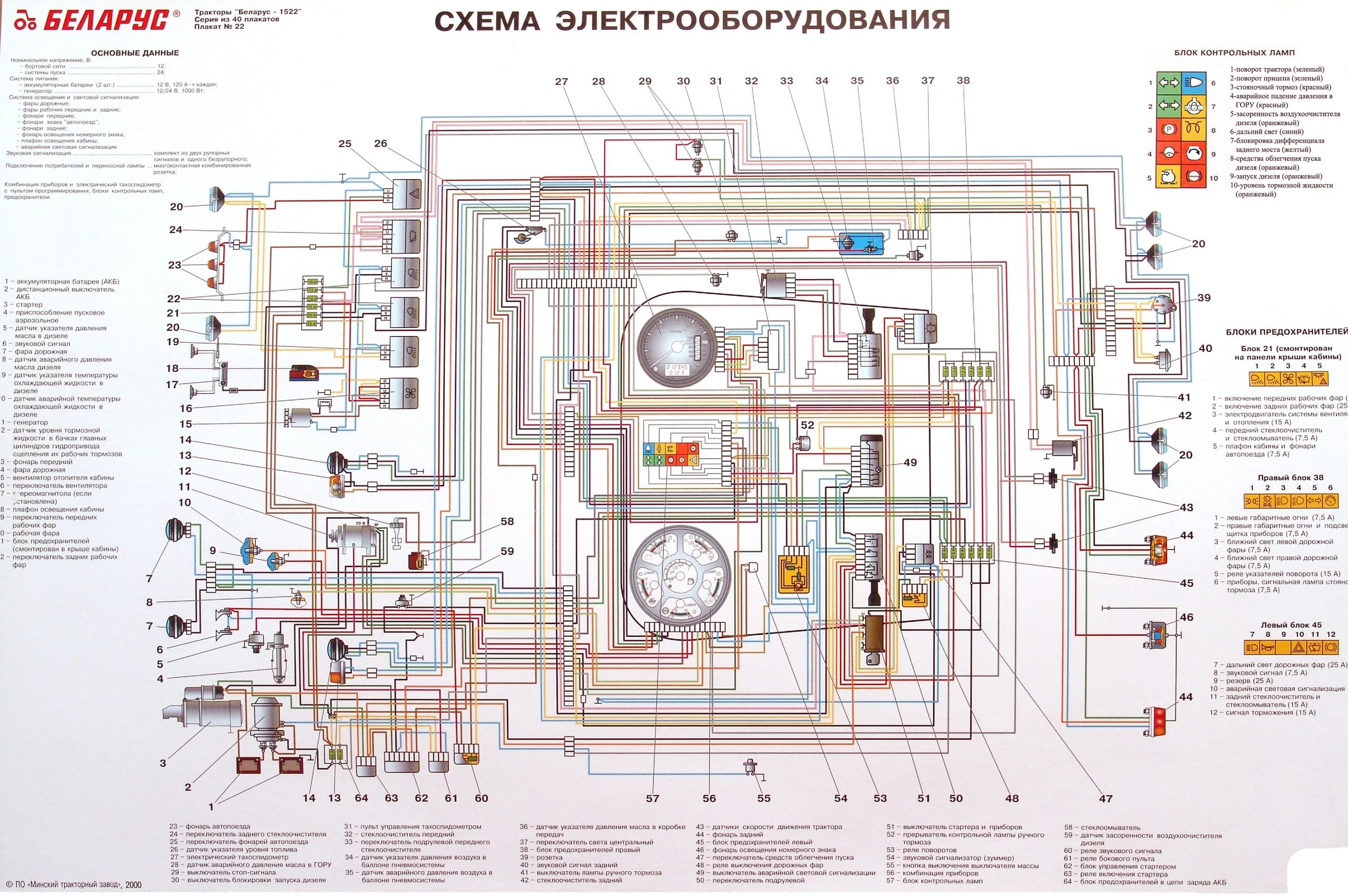 Подключение фар мтз 82 МТЗ 82 схема подключения