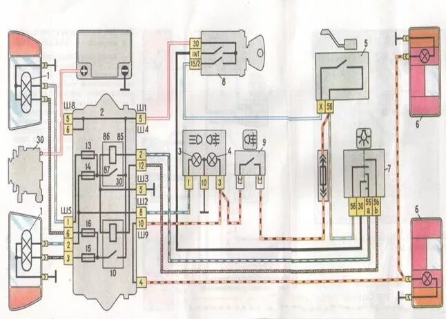 Подключение фар ваз 2109 Схема наружного освещения ваз 2109 - фото - АвтоМастер Инфо
