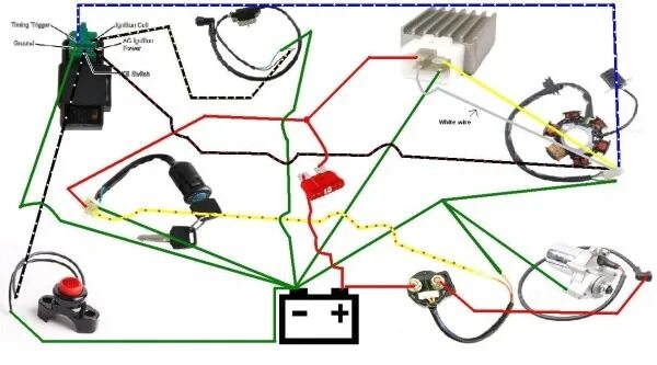 Подключение фары эндуро Chinese 110 Atv Wiring Diagram Car Wiring Diagram