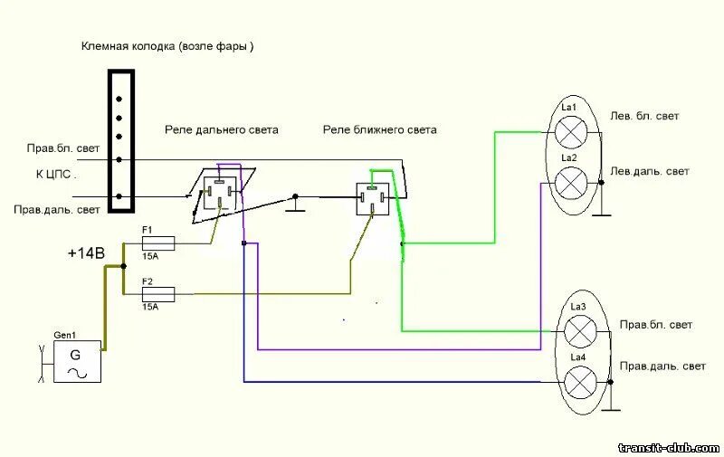 Подключение фары газель старого образца Как подключить ближний свет фар газель - фото - АвтоМастер Инфо