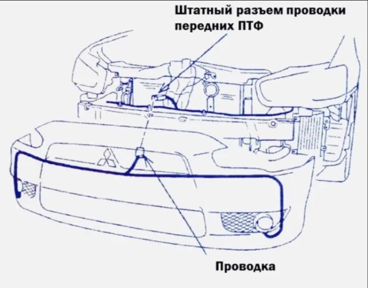 Подключение фары лансер 10 Установка туманок - Mitsubishi Lancer X, 1,8 л, 2008 года своими руками DRIVE2