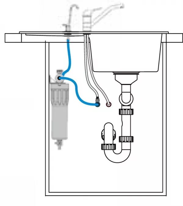 Подключение фильтра для воды под мойку Как правильно установить фильтр очистки воды V-Filter