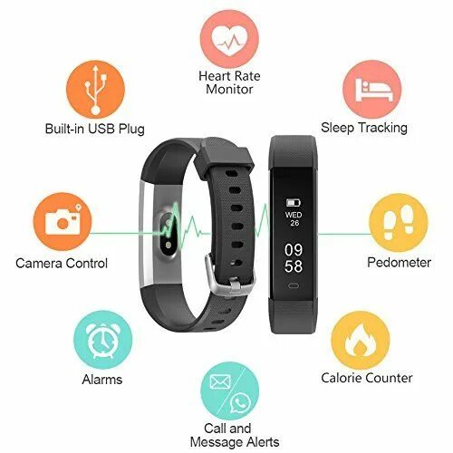 Подключение фитнес часов к телефону Letsfit Fitness Tracker Hr Sports Fitness Watch With Heart Rate Monitor And Slee