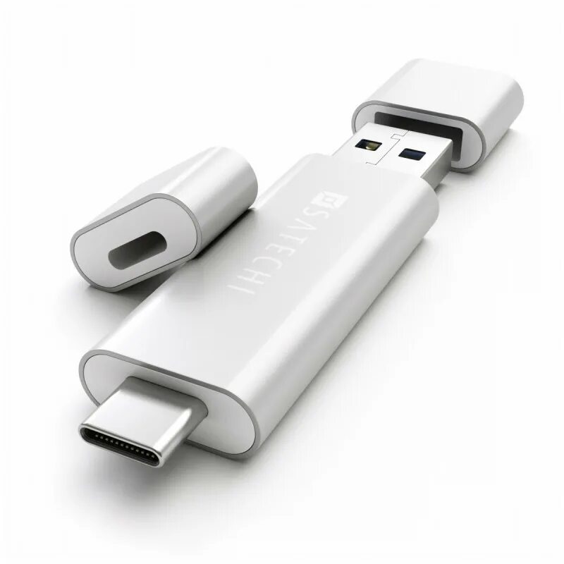 Подключение флешки к type c телефону Satechi Aluminum USB-C Card Reader silver - Memory card readers - Photopoint