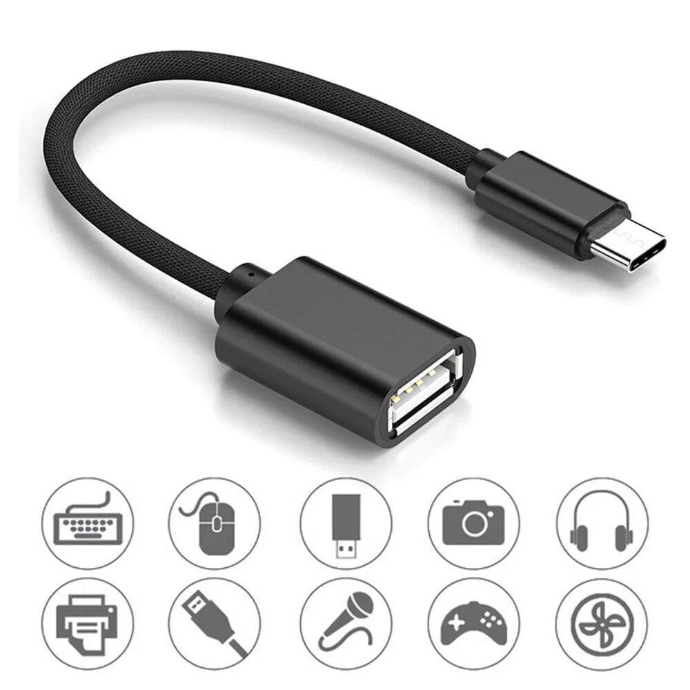 Подключение флешки к type c телефону Характеристики Переходник OTG Type C USB 2.0 для смартфона и ПК, подробное описа