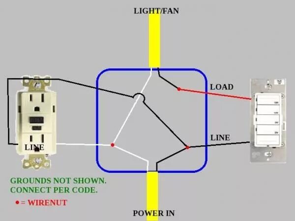 Подключение flowline 2 wiring a timer switch for bathroom fan next to gfi - Google Search Electrical wi