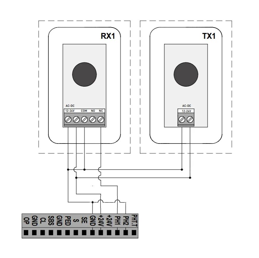 Подключение flx 4 Купить фотоэлементы безопасности для ворот Alutech LM-L