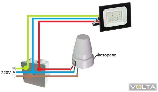 Подключение фонаря через фотореле схема Ответы Mail.ru: Как подключить фотореле?
