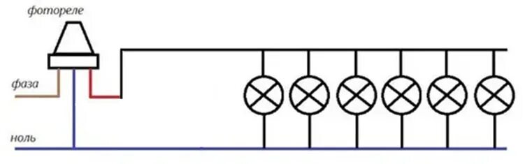 Подключение фонаря через фотореле схема Подключение уличных светильников: как установить фонарь своими руками, схема