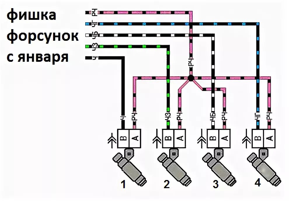 Подключение форсунок ваз 2114 Перехожу на январь 5.1 часть 2 крепления тросика дросселя и немного электрики - 