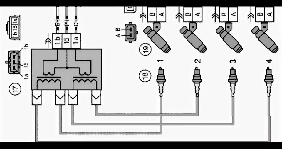 Подключение форсунок ваз 2114 схема Ошибка 0303. Чудеса, да и только - Chevrolet Niva GLX, 1,7 л, 2012 года наблюден
