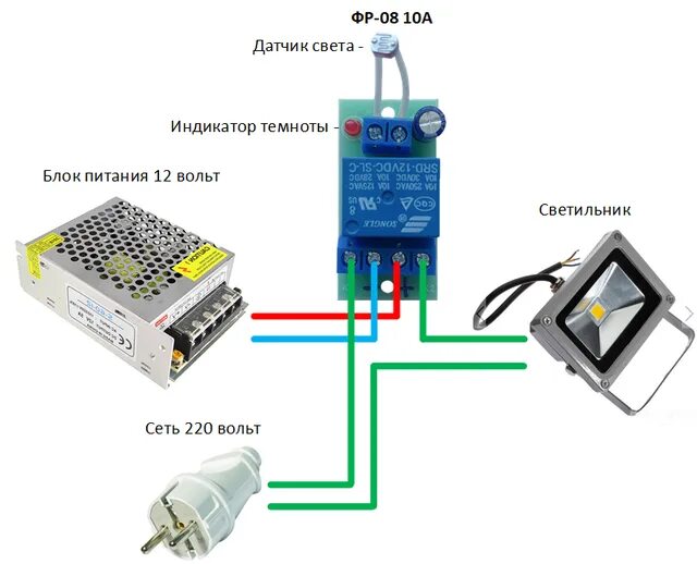 Подключение фото реле Фотореле для уличного освещения: критерии выбора, подключение