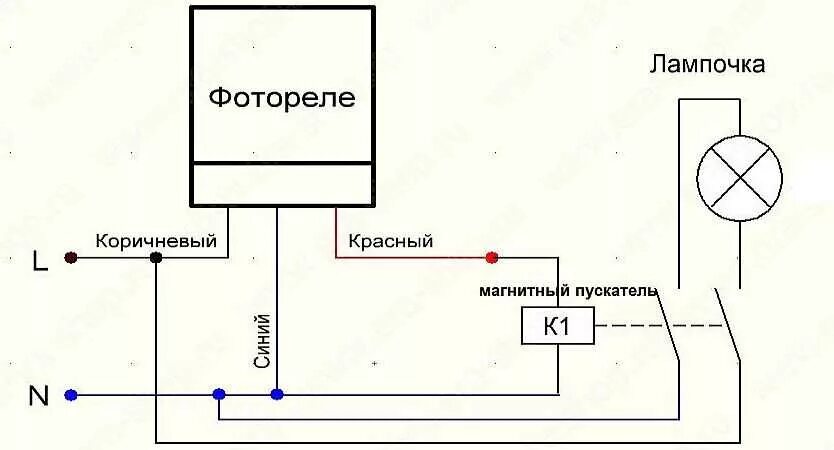 Подключение фотореле для уличного освещения через выключатель Светильник с фотореле для уличного освещения HeatProf.ru