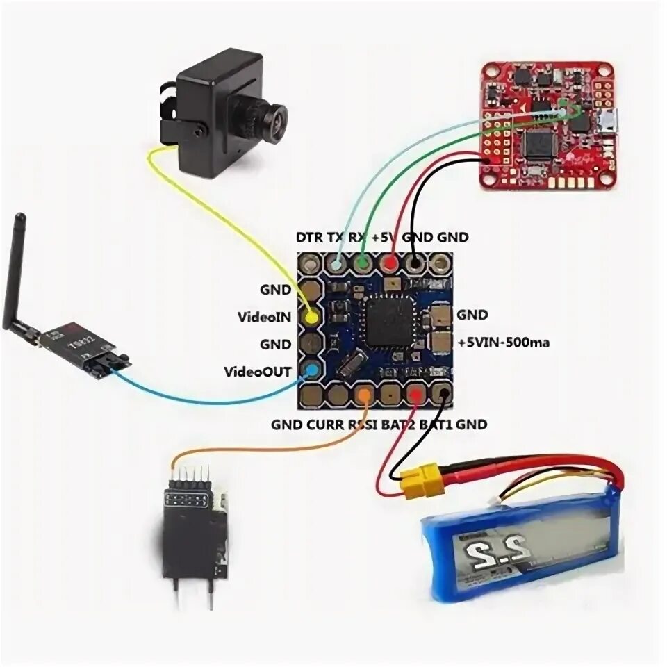 Подключение fpv камеры Цветной osd - купить недорого AliExpress