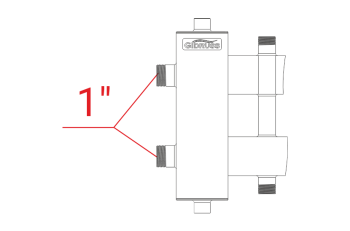 Подключение g 1 Коллектор отопления на 4 контура MK-60-4D.EPP (G 1" дюйм)