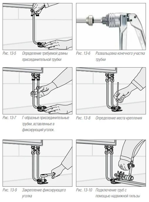 Подключение г образной трубки отопления Подключение радиаторов с выводом из пола или из стены
