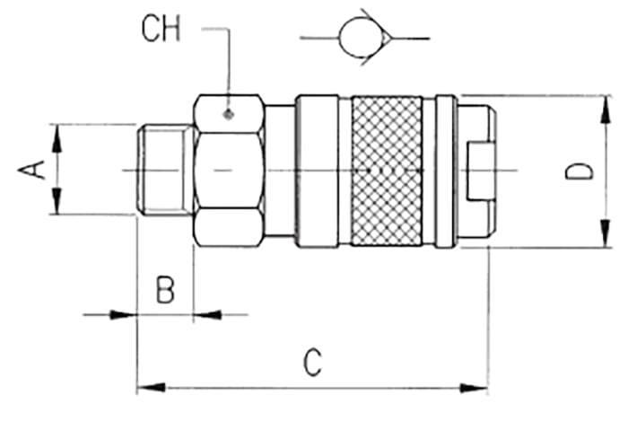 Подключение g1 2 размеры RS PRO RS PRO Nickel Plated Brass Female Pneumatic Quick Connect Coupling, G 1/4