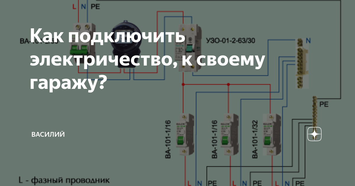 Подключение гаража к дому Как подключить электричество, к своему гаражу? Василий Дзен