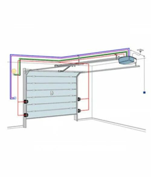 Подключение гаражных ворот к электричеству Установка потолочного привода на секционные ворота