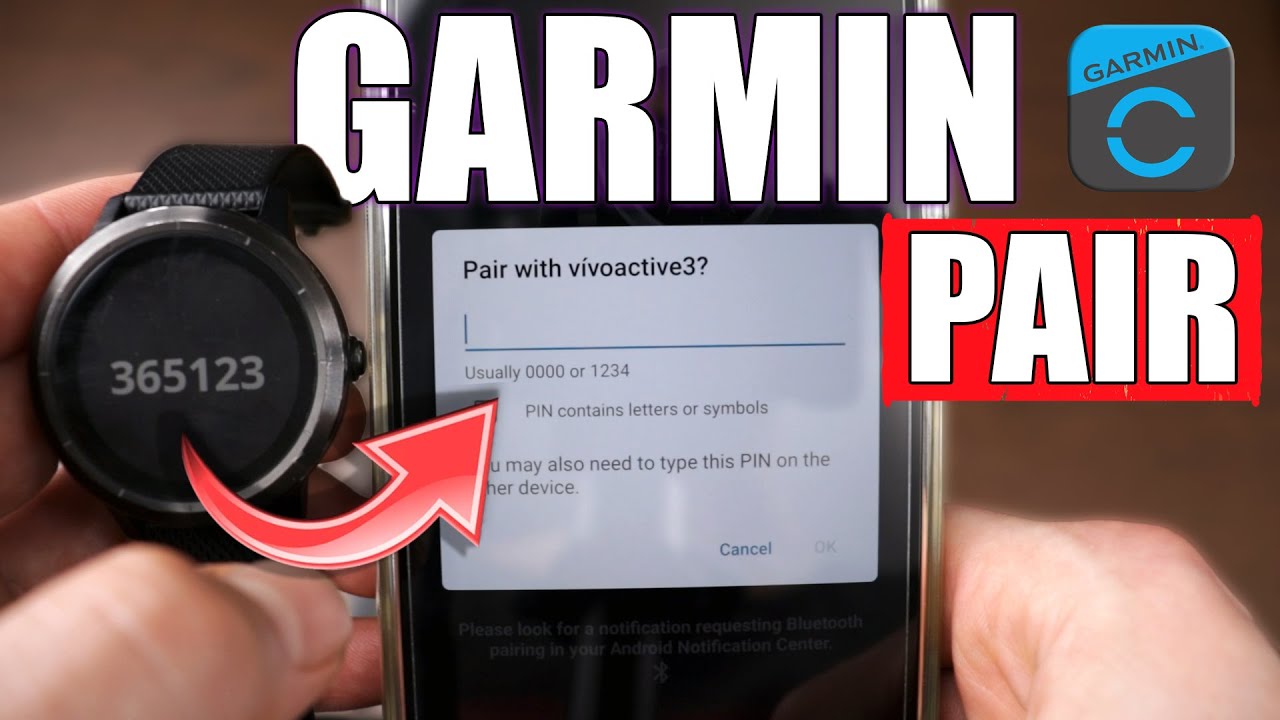 Подключение garmin к телефону How to Connect Garmin VivoActive 3 to Your Phone - YouTube