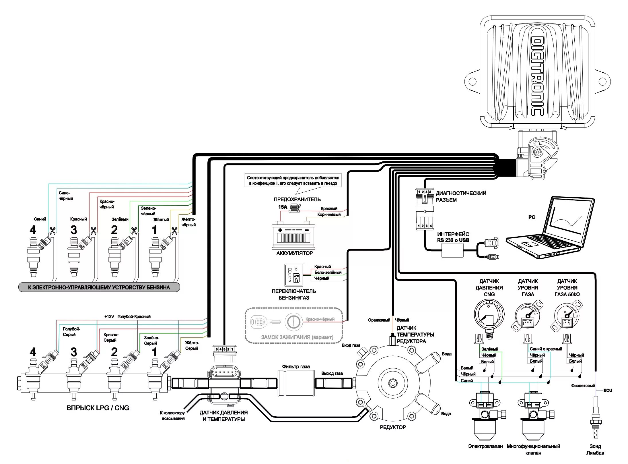 Подключение газа диджитроник Схема подключения Digitronic DGI Maxi2. Автотема