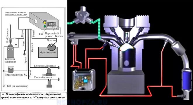 Подключение газа евро 2 Как подключить провода от кнопки гбо