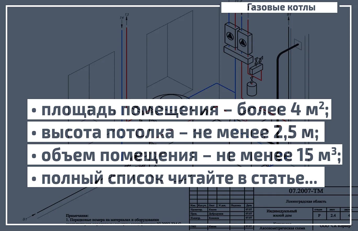 Подключение газа к котельной Высота газового котла от пола HeatProf.ru