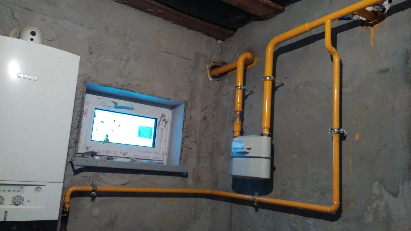 Подключение газа к котлу установленному в гараже Квартиры газопровод
