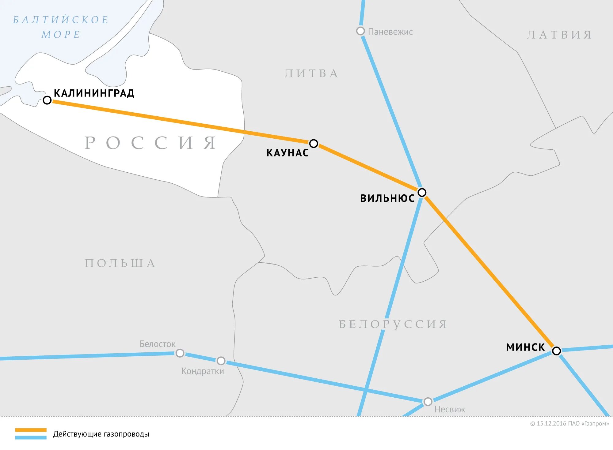 Подключение газа в калининградской области Минск - Вильнюс - Каунас - Калининград