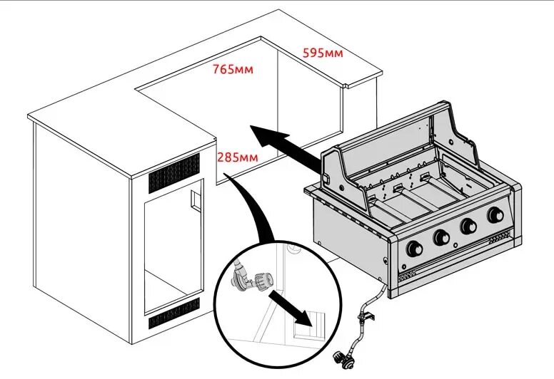 Подключение газового гриля Газовый гриль Broil King Regal 420, встраиваемый - купить в Москве и Санкт-Петер