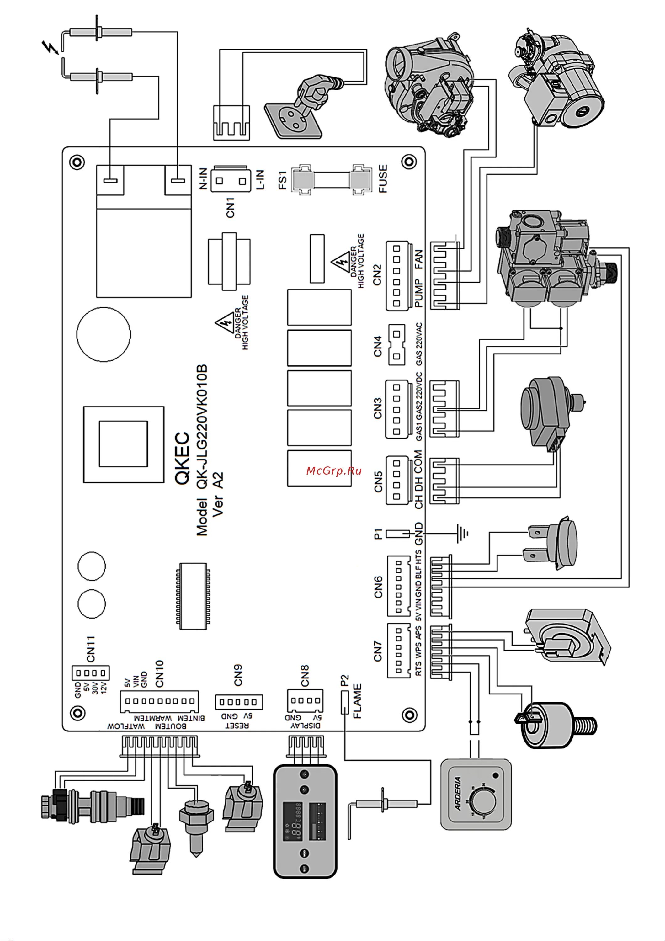 Подключение газового котла arderia d16 Arderia B14 Инструкция по эксплуатации онлайн 74/90 613037