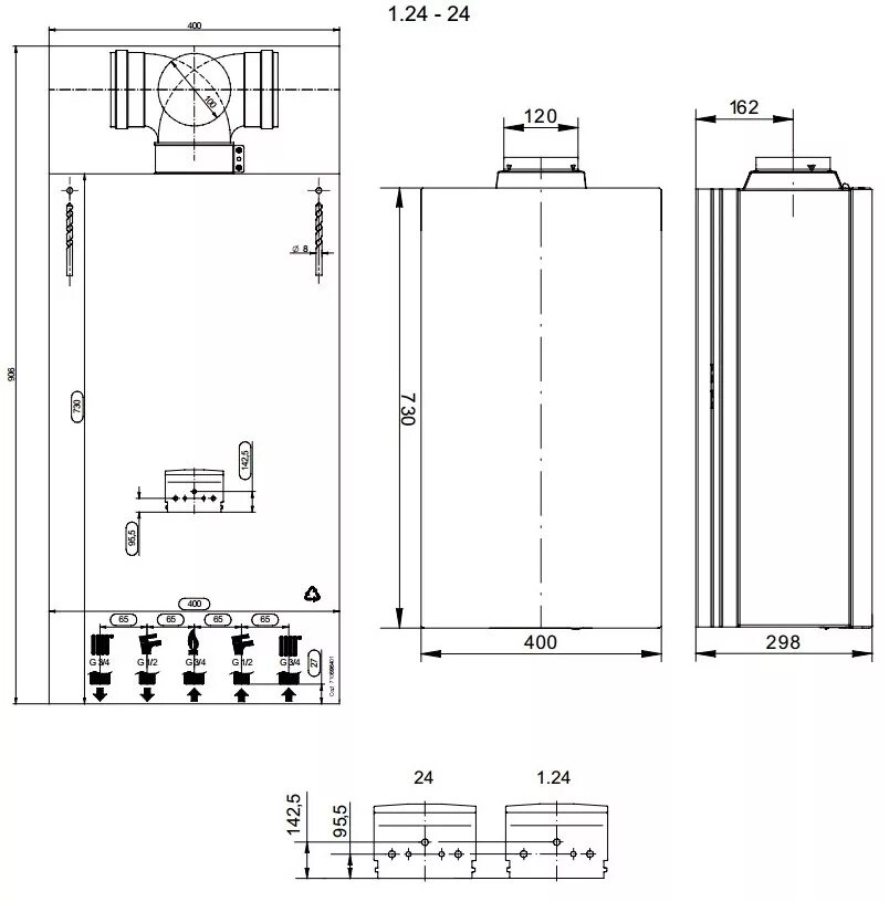 Подключение газового котла бакси эко нова Baxi ECO Compact 1.240 i котел газовый - купить недорого, хорошие цены на все то