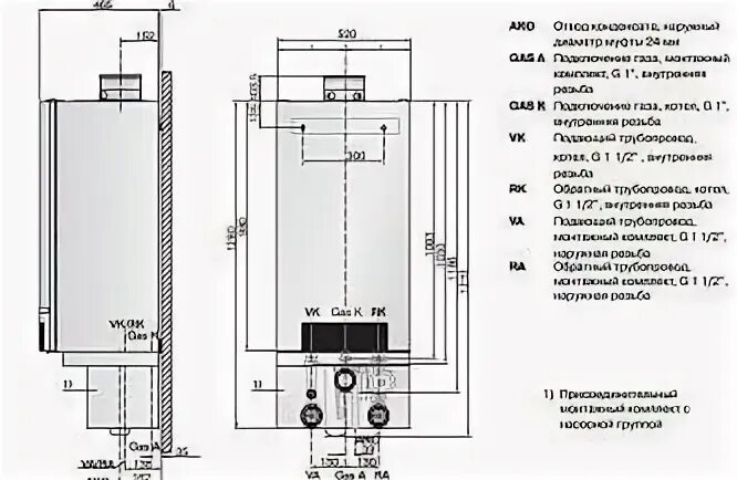 Подключение газового котла будерус 24 Конденсационный котел Buderus Logamax GB162-100 7736700890 - купить в Санкт-Пете