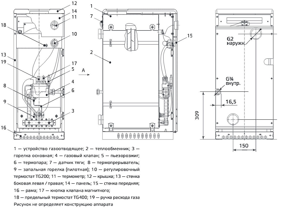 Подключение газового котла сиберия Котел газовый напольный Siberia 35 цена в интернет-магазине, купить Котел газовы