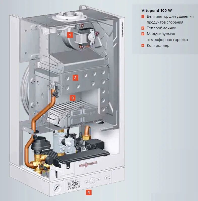 Подключение газового котла viessmann vitopend 100 Vitopend 100-W WH1D