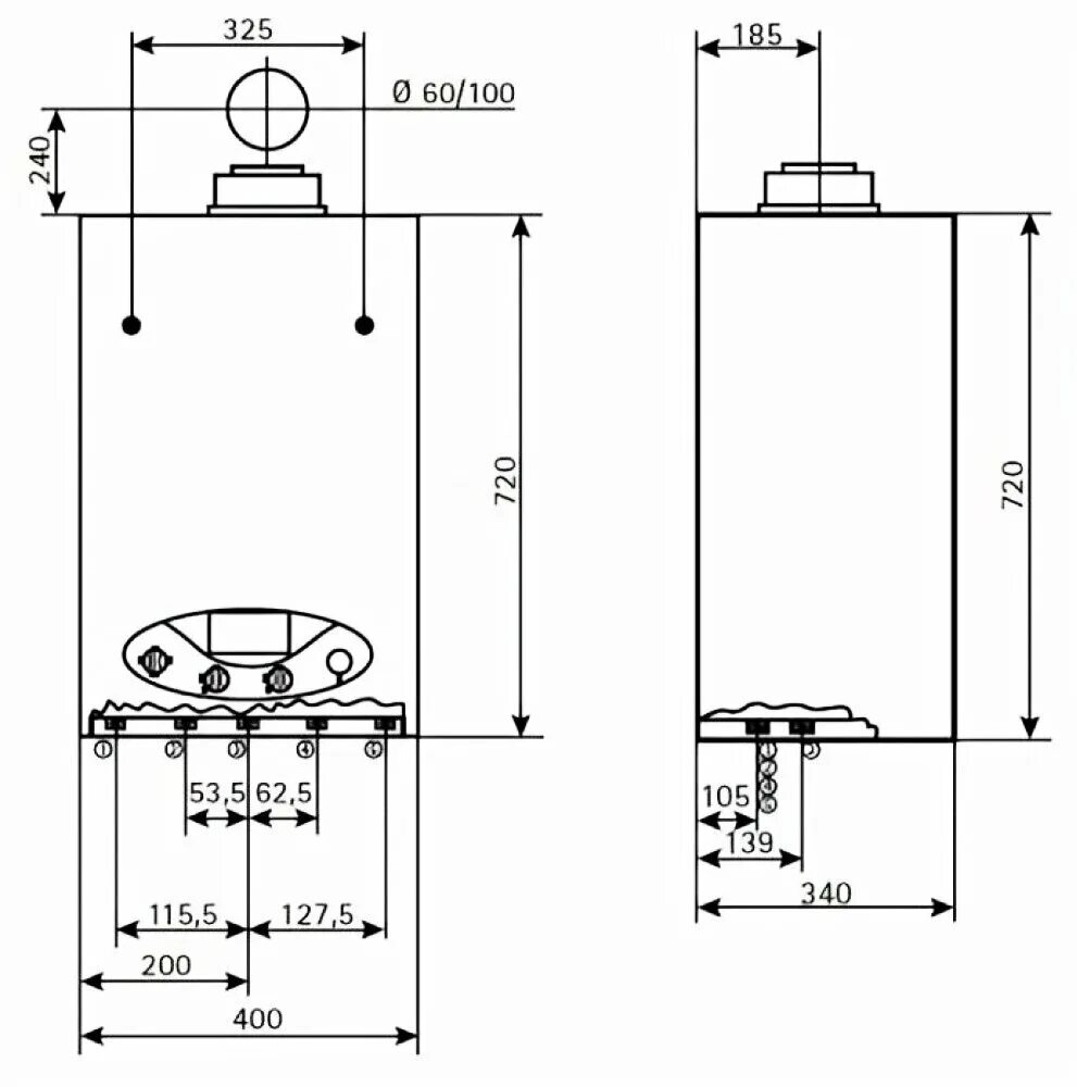 Подключение газового котла wolf Конвекционный газовый котел Wolf FGG-K-24, 24 кВт, двухконтурный - купить в инте