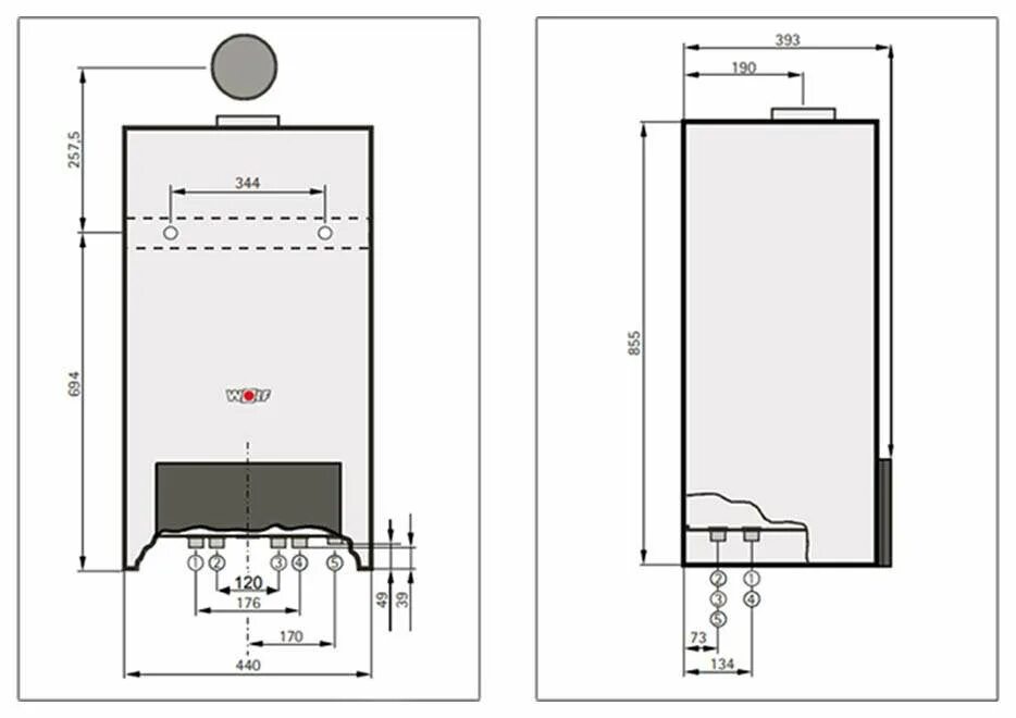 Подключение газового котла wolf Газовый отопительный котел Wolf CGG-1K-24 - характеристики на Мегамаркет