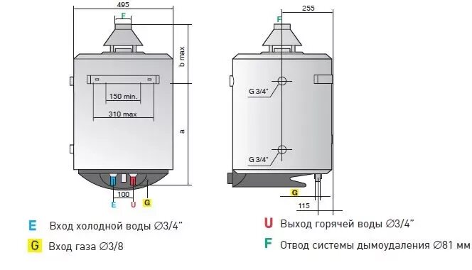 Подключение газового водонагревателя аристон Водонагреватель Ariston S/SGA 50 R купить в Москве по низкой цене в интернет маг