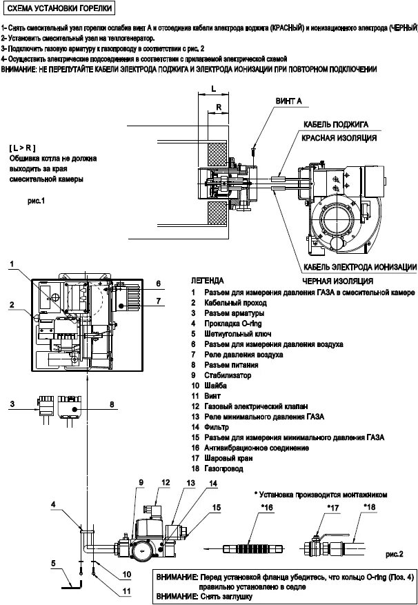 Подключение газовой горелки Газовая горелка GAS X3 CE TL + R. CE-CT D1"- S. Купить в интернет-магазине FBR