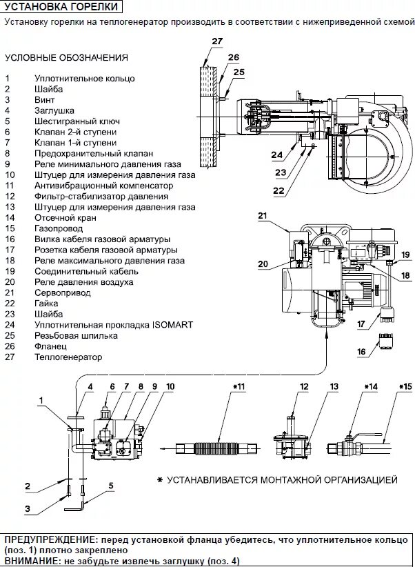 Подключение газовой горелки Газовая горелка GAS XP 60/2 CE TC + R. CE D1"1/2-FS40. Купить в интернет-магазин